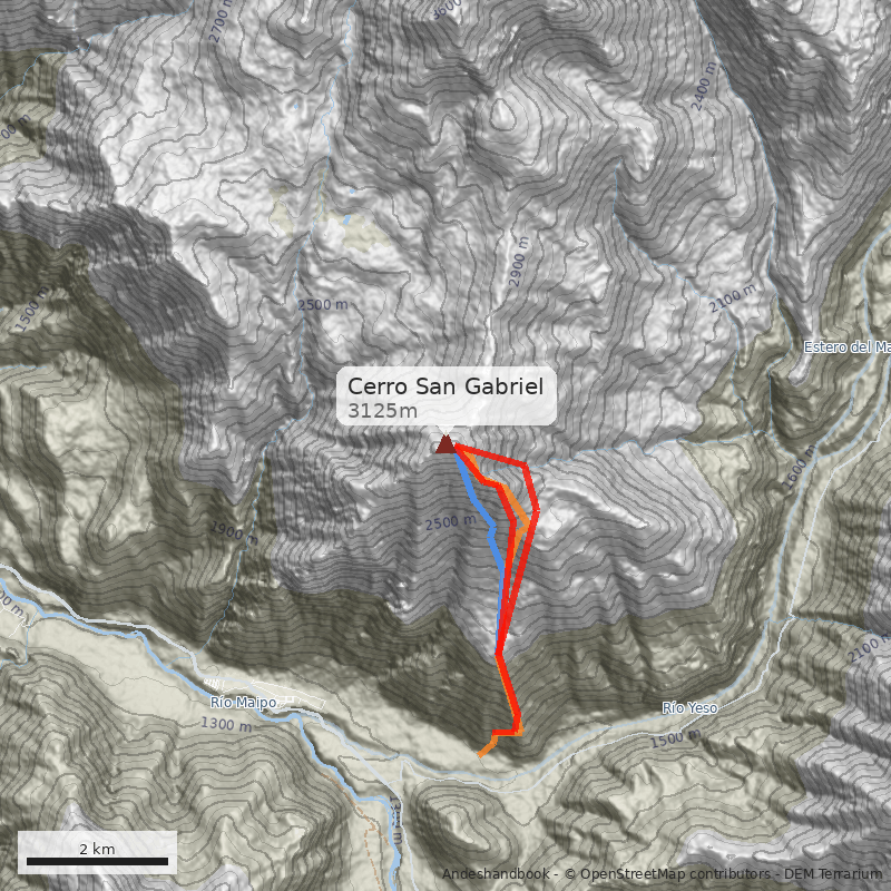 Mapa Cerro San Gabriel