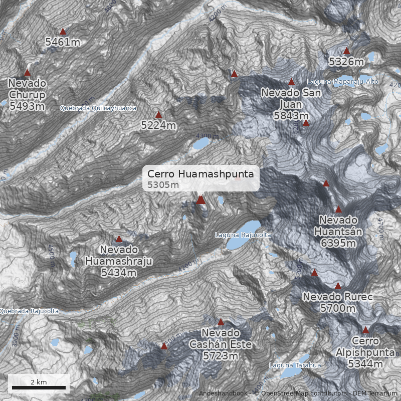 Mapa Cerro Huamashpunta