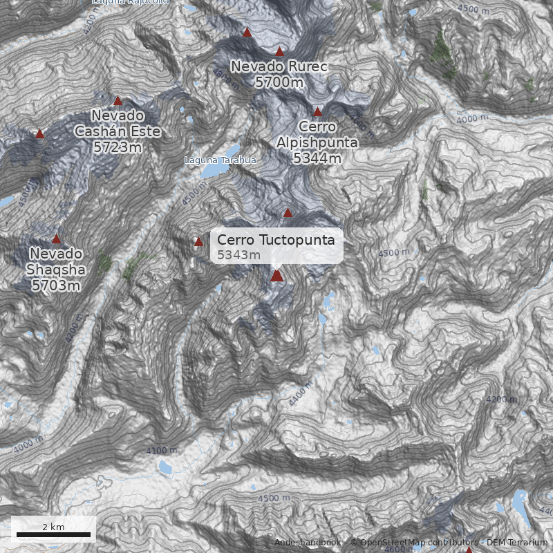 Mapa Cerro Tuctopunta