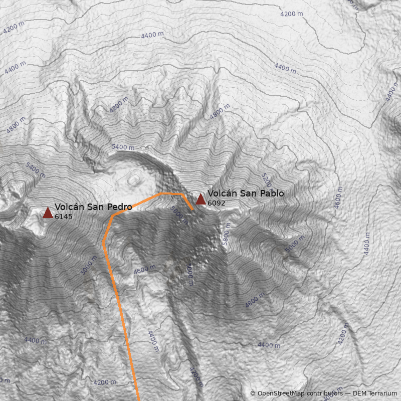 Mapa Volcán San Pablo