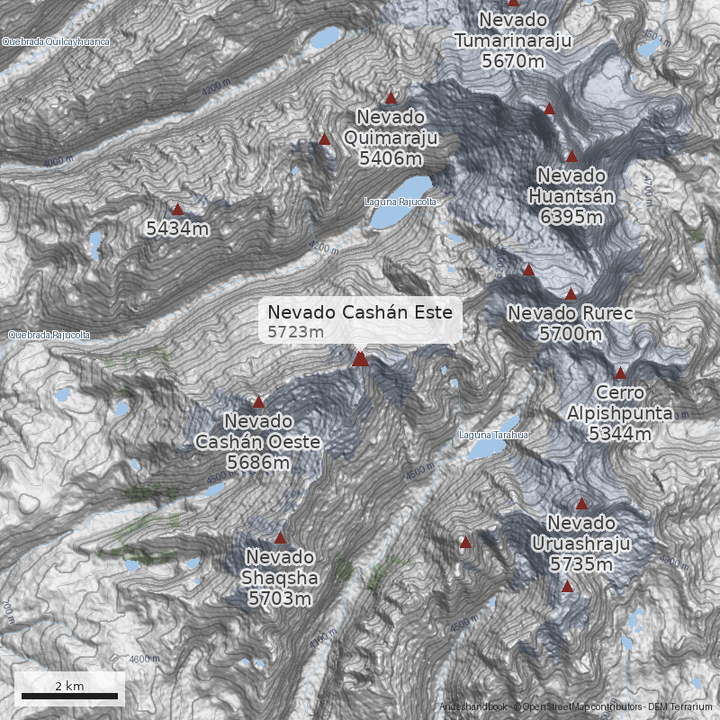 Mapa Nevado Cashán Este