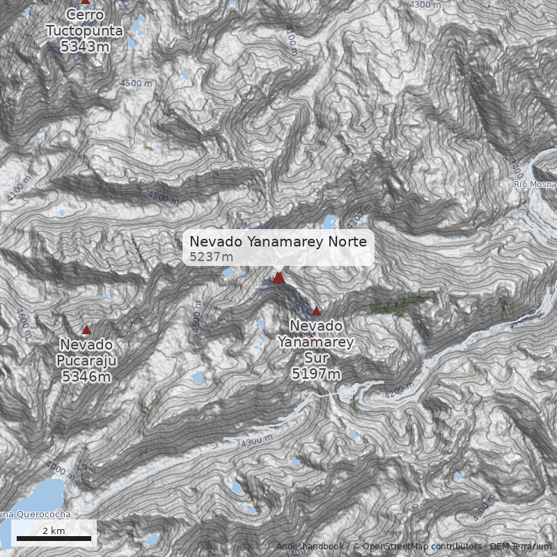 Mapa Nevado Yanamarey Norte