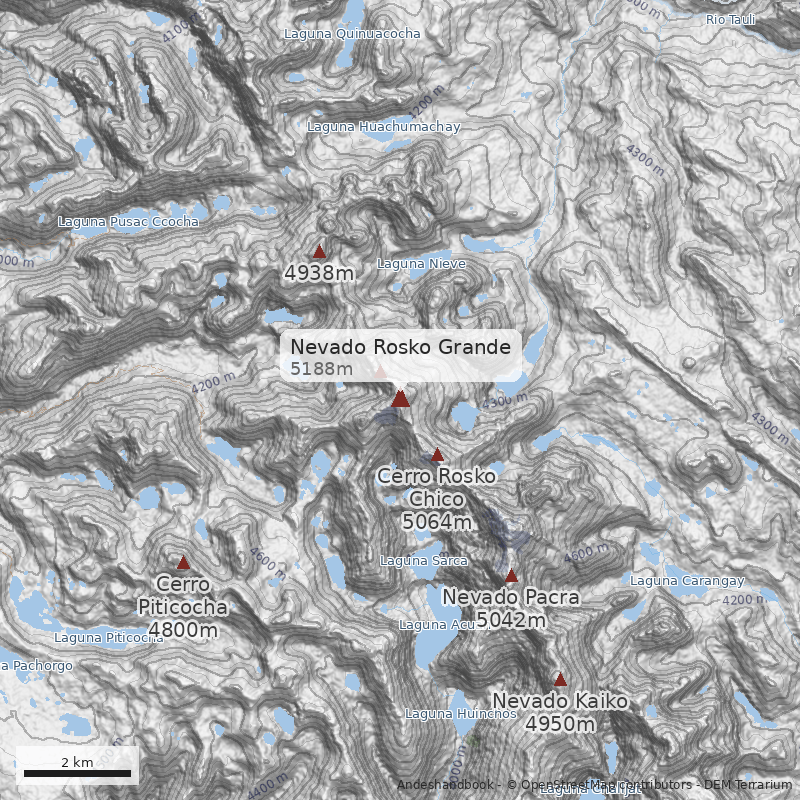 Mapa Nevado Rosko Grande