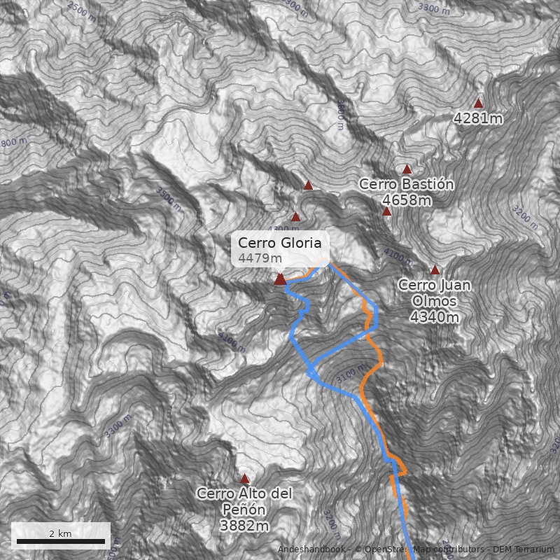 Mapa Cerro Gloria