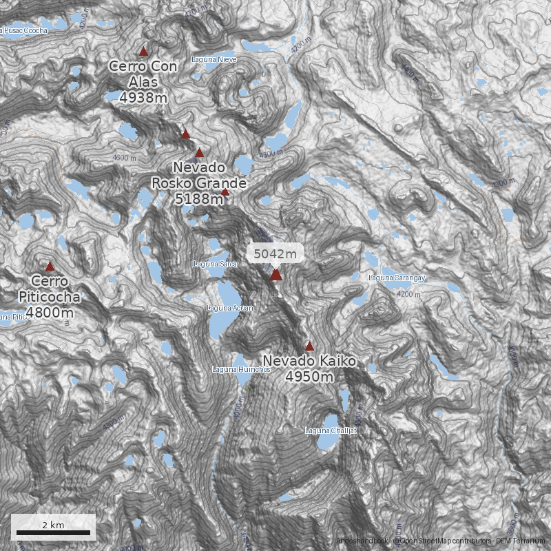 Mapa Nevado Pacra