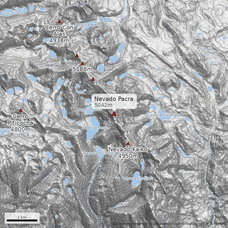 Mapa Nevado Pacra