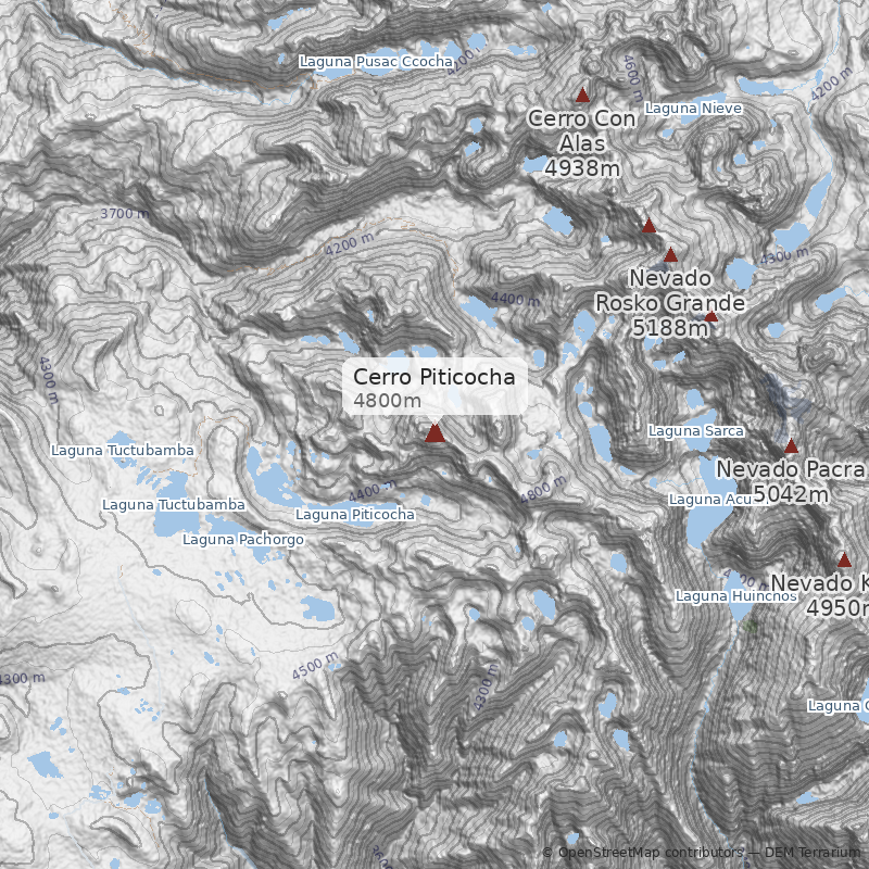Mapa Cerro Piticocha