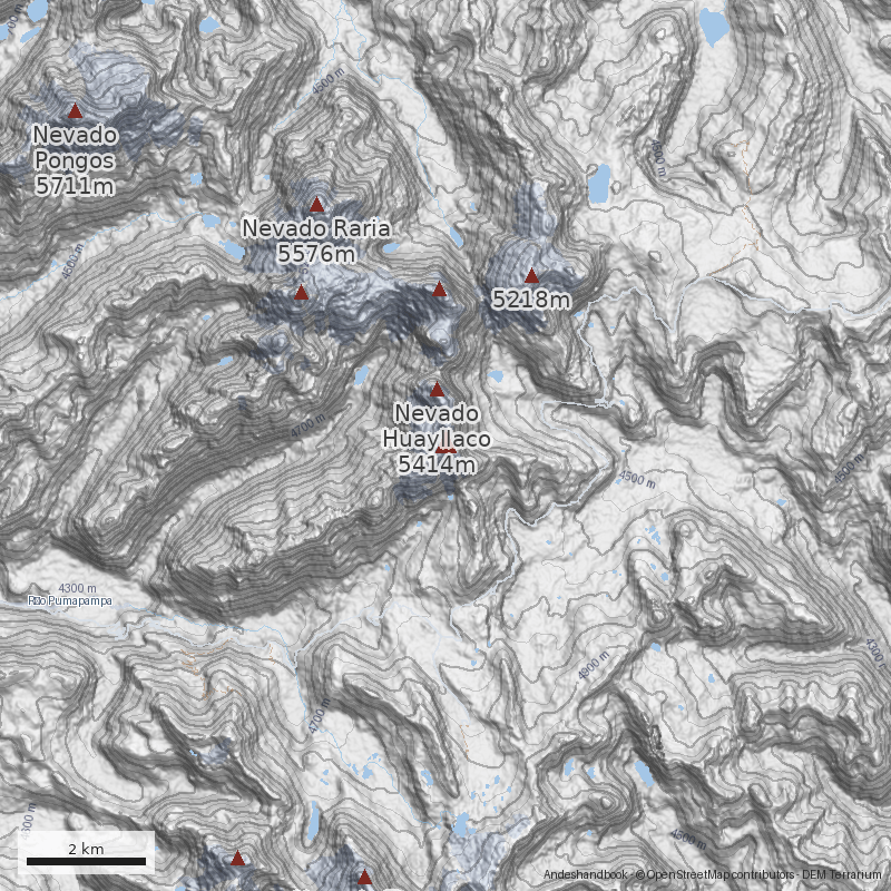 Mapa Nevado Huarapasca