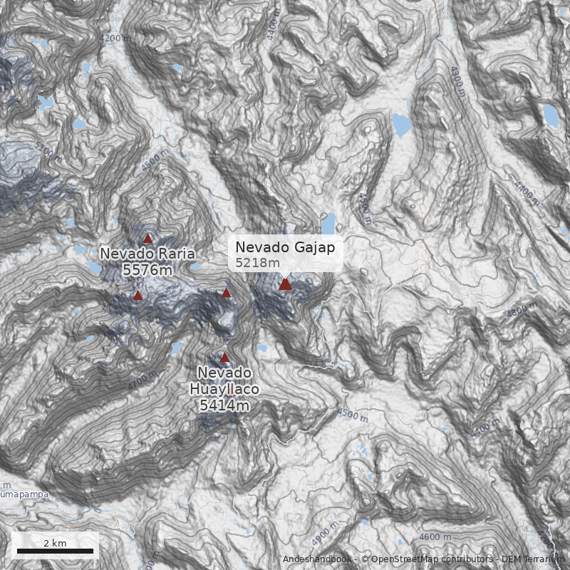 Mapa Nevado Gajap