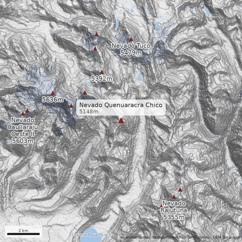 Mapa Nevado Quenuaracra Chico