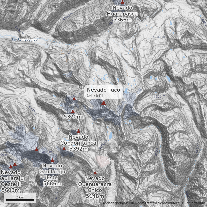 Mapa Nevado Tuco