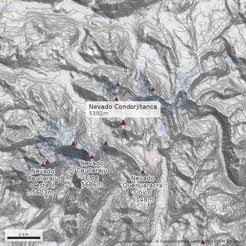 Mapa Nevado Condorjitanca