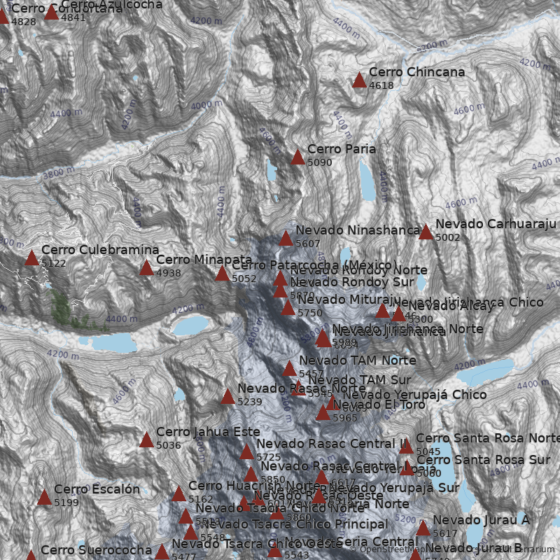 Mapa Nevado Rondoy Norte