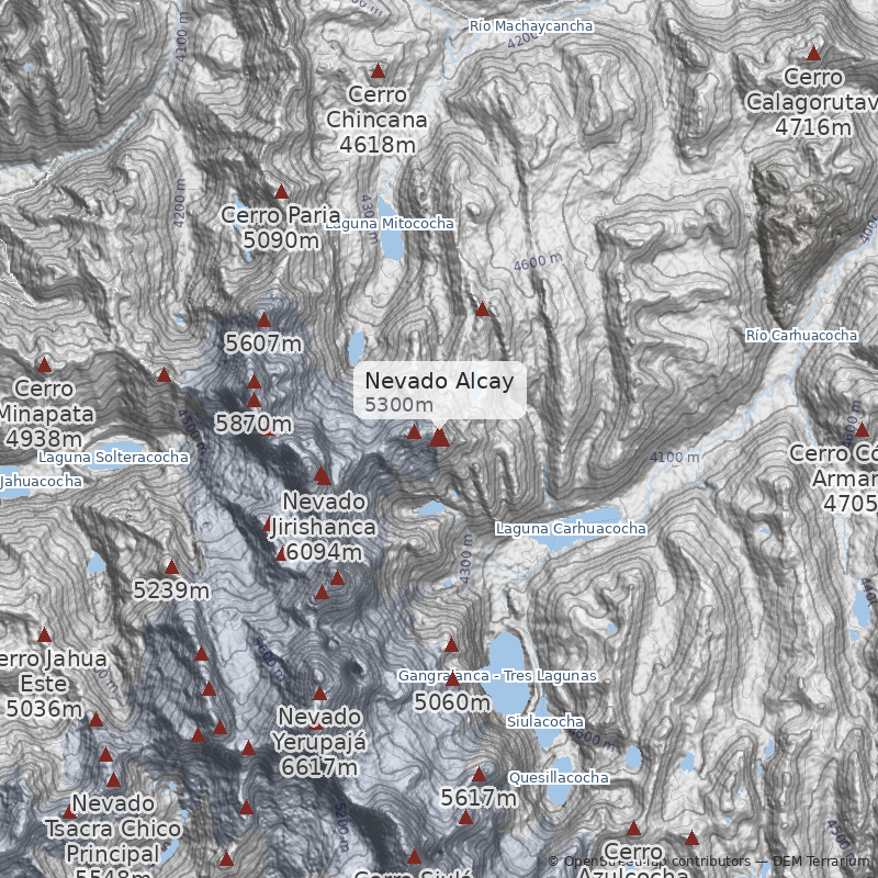 Mapa Nevado Alcay