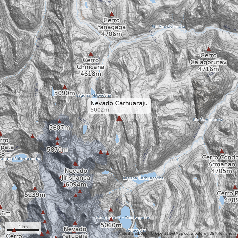 Mapa Nevado Carhuaraju