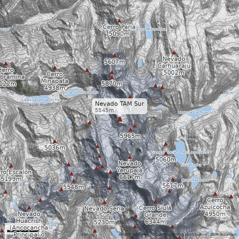 Mapa Nevado TAM Sur
