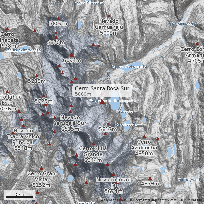 Mapa Cerro Santa Rosa Sur