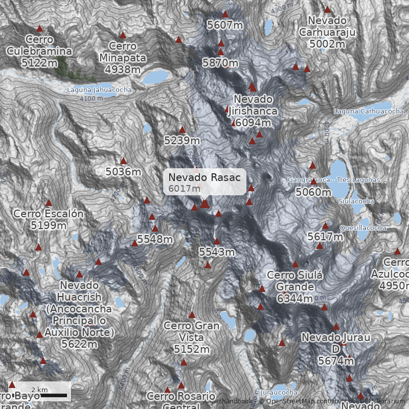 Mapa Nevado Rasac
