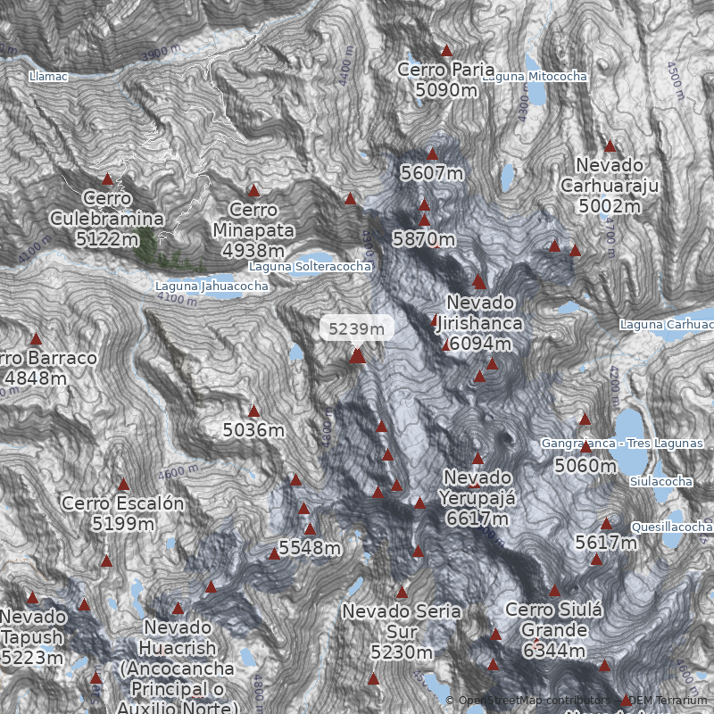 Mapa Nevado Rasac Norte