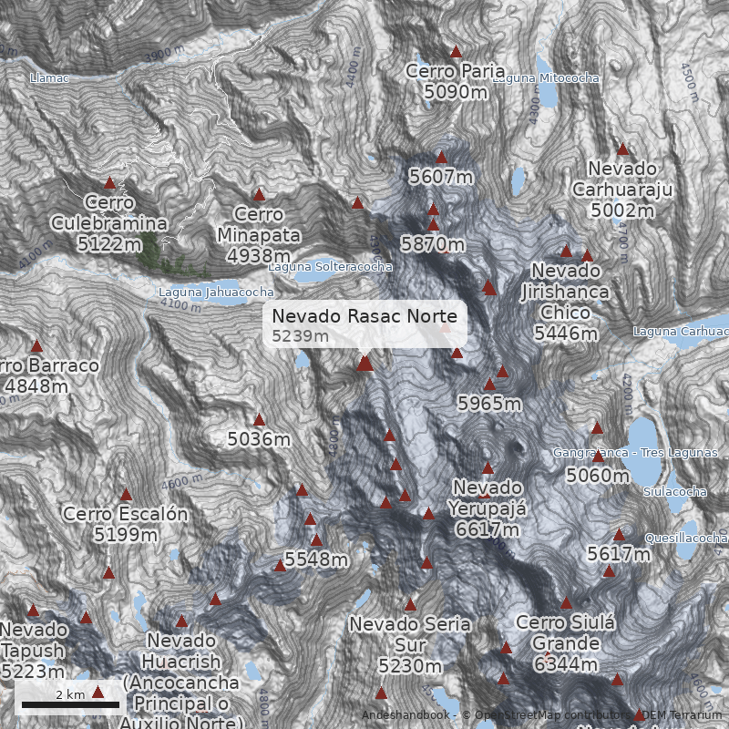 Mapa Nevado Rasac Norte