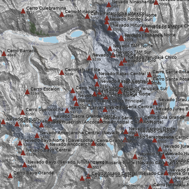 Mapa Nevado Rasac Oeste