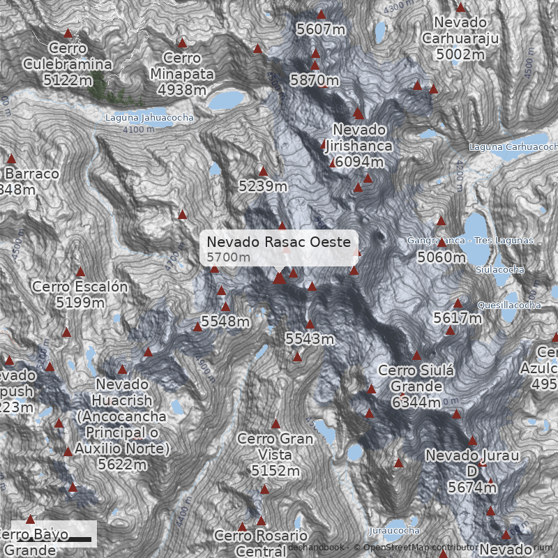 Mapa Nevado Rasac Oeste