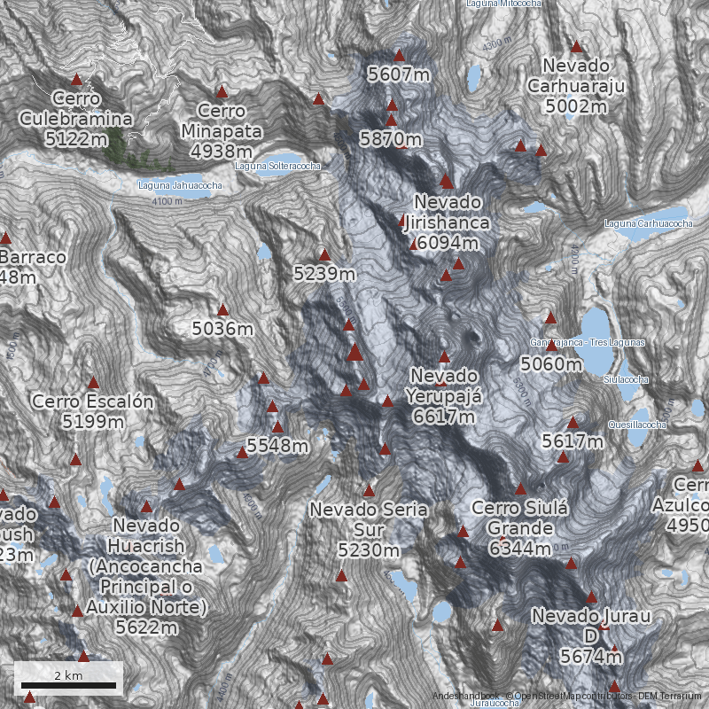 Mapa Nevado Rasac Central I