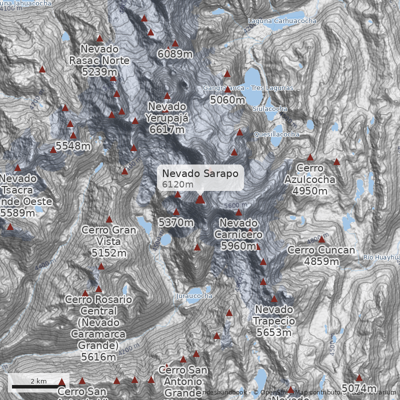 Mapa Nevado Sarapo