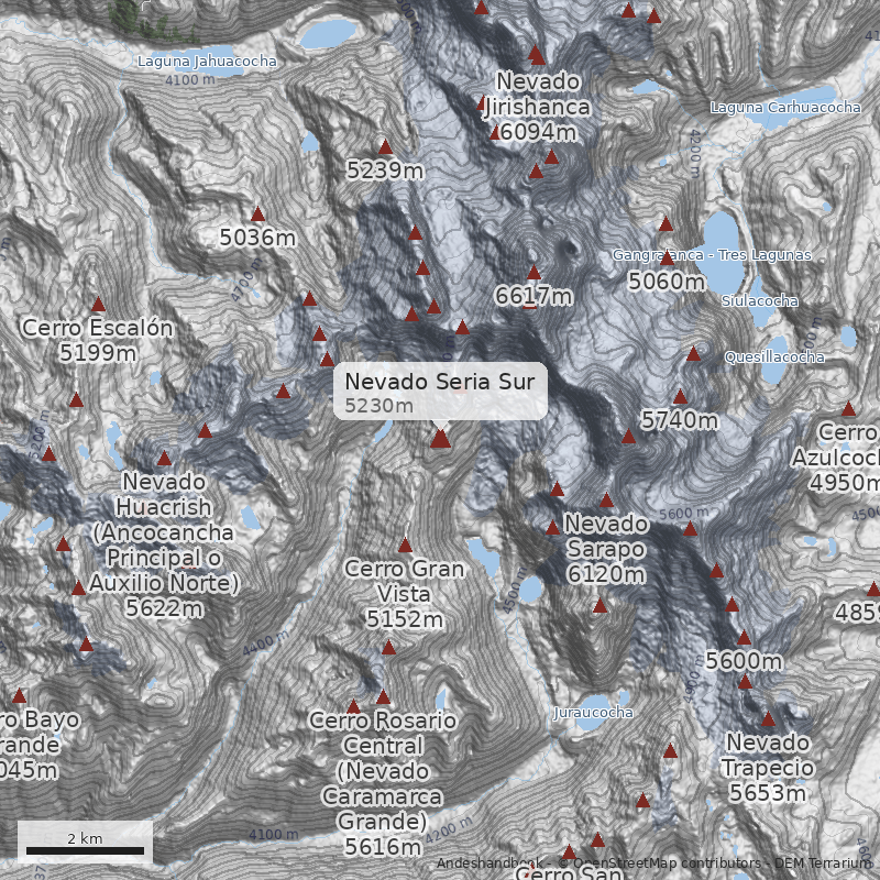 Mapa Nevado Seria Sur
