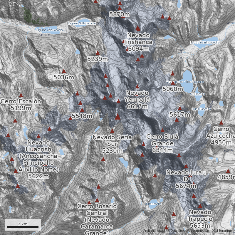Mapa Nevado Seria Central