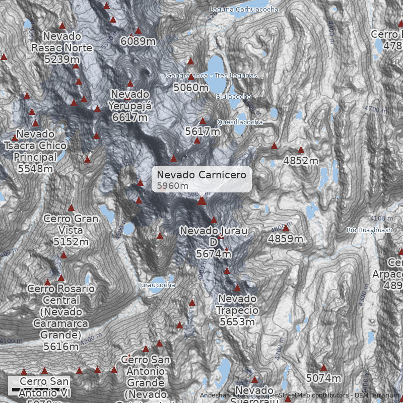 Mapa Nevado Carnicero
