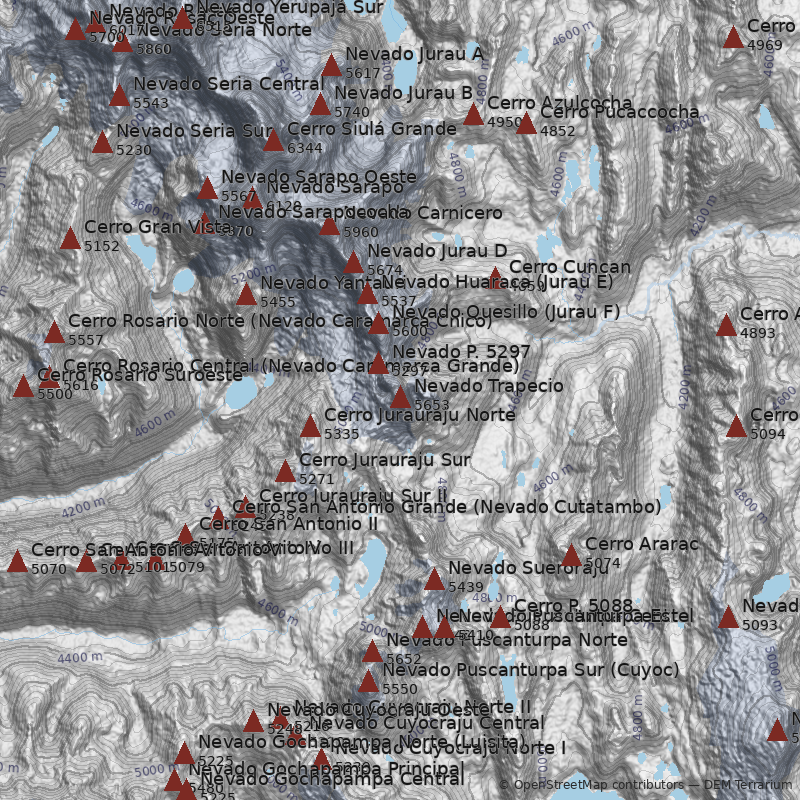 Mapa Nevado Trapecio
