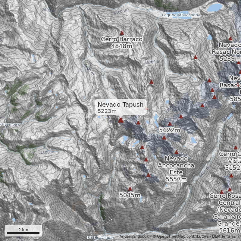 Mapa Nevado Tapush