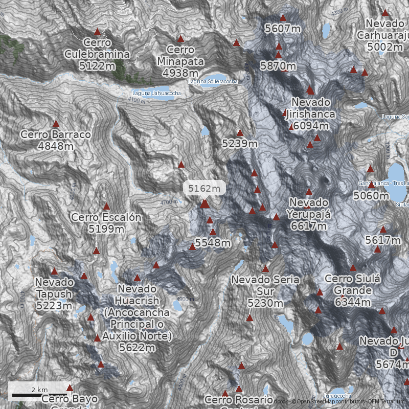 Mapa Cerro Huacrish Norte