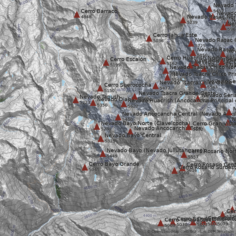 Mapa Nevado Ancocancha Central (Nevado Auxilio)