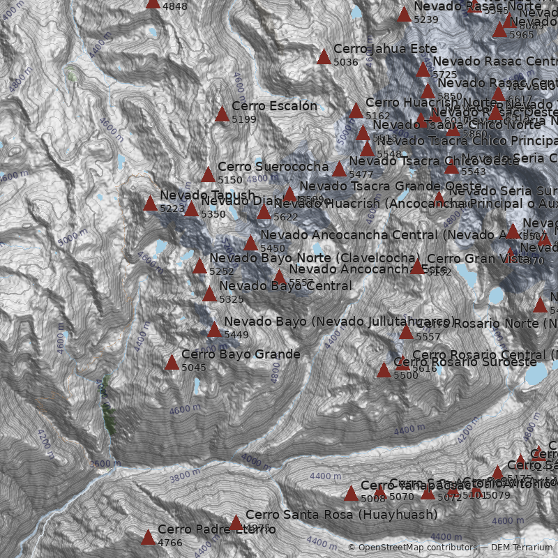 Mapa Nevado Ancocancha Este