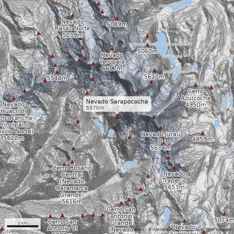 Mapa Nevado Sarapococha