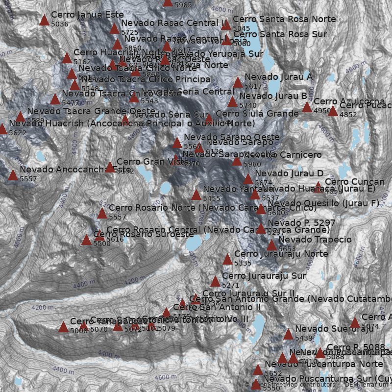 Mapa Nevado Yantauri