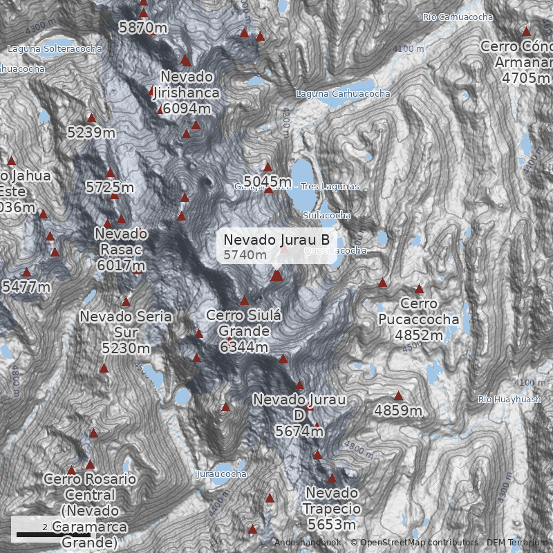 Mapa Nevado Jurau B