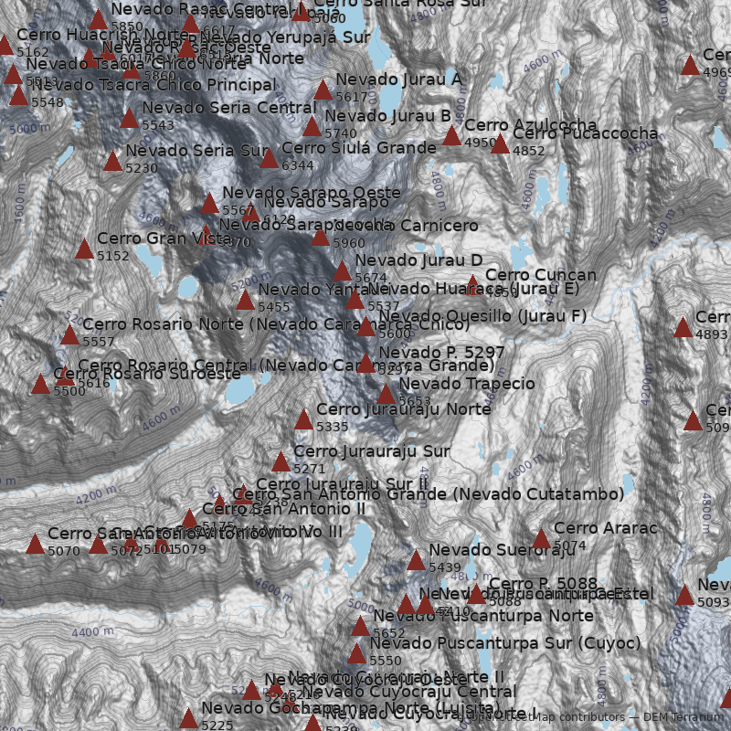 Mapa Nevado P. 5297