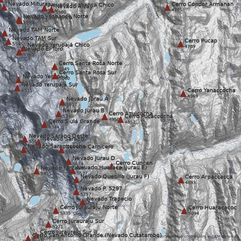 Mapa Cerro Pucaccocha