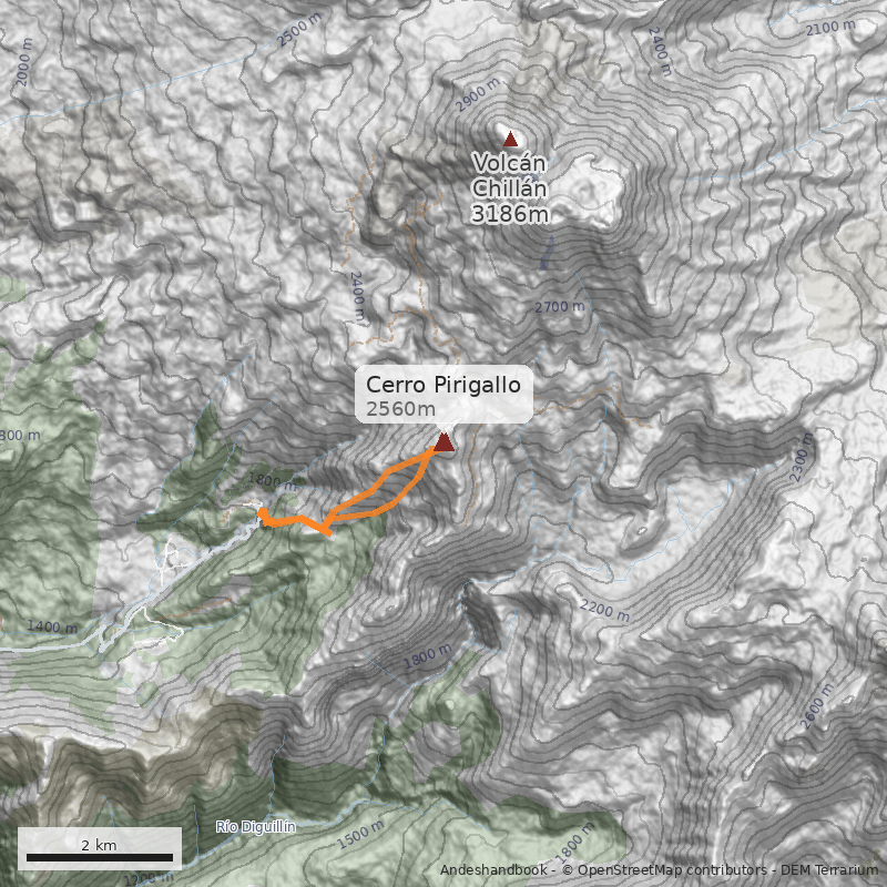 Mapa Cerro Pirigallo