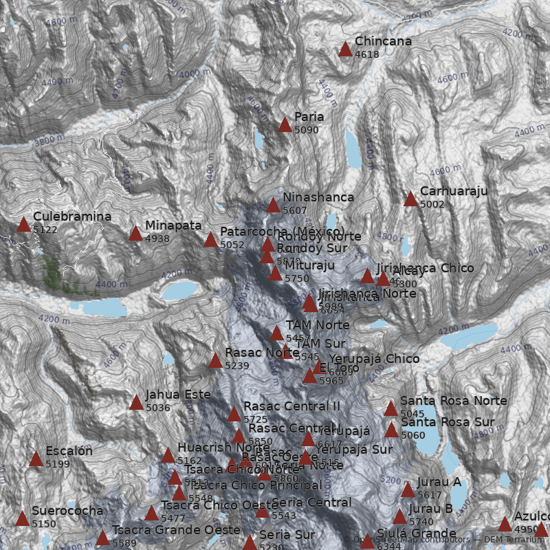 Mapa Nevado Mituraju