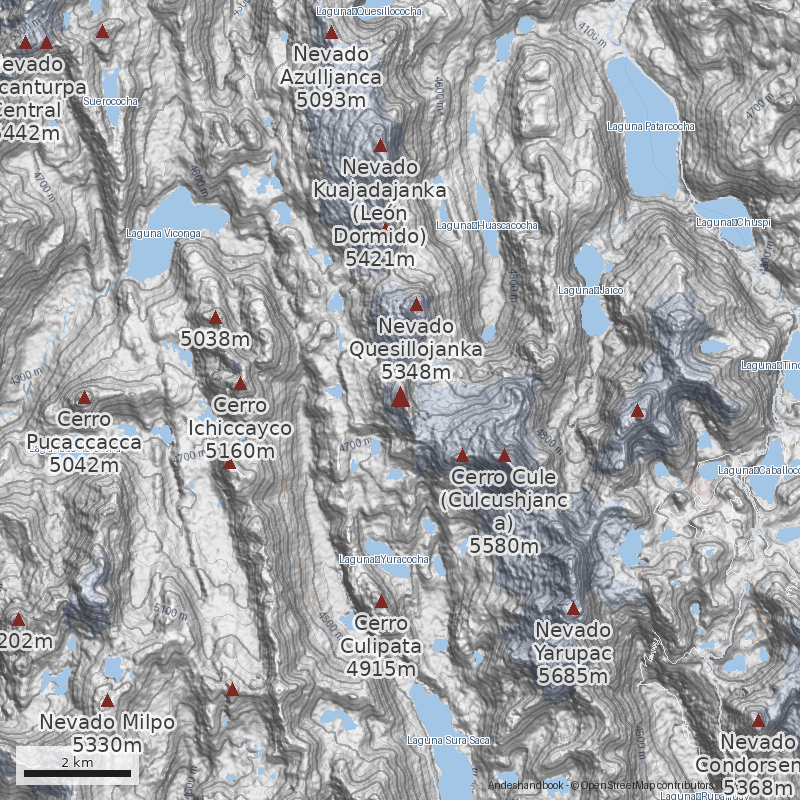 Mapa Nevado Pukacalle (Kuli)