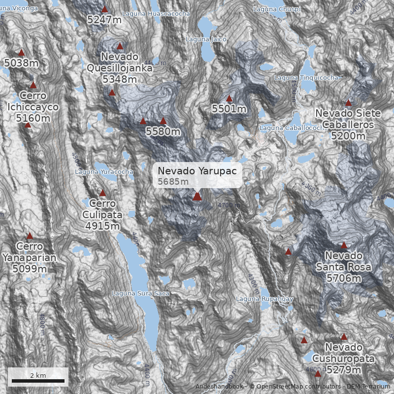 Mapa Nevado Yarupac