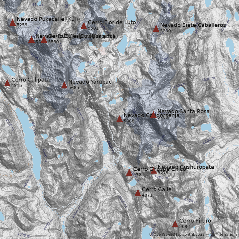 Mapa Nevado Condorsenja