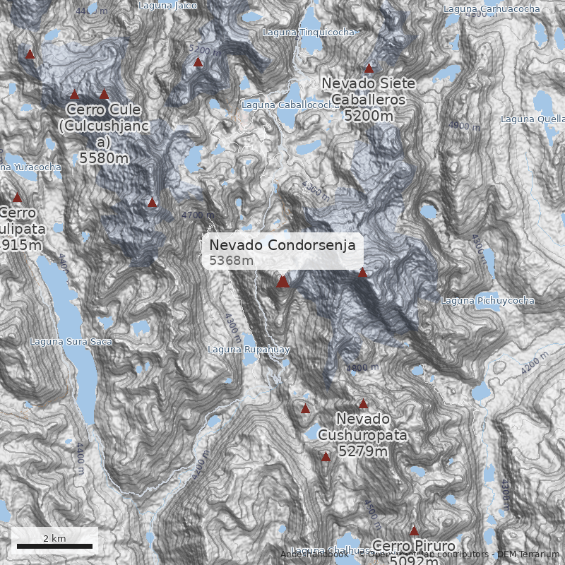 Mapa Nevado Condorsenja