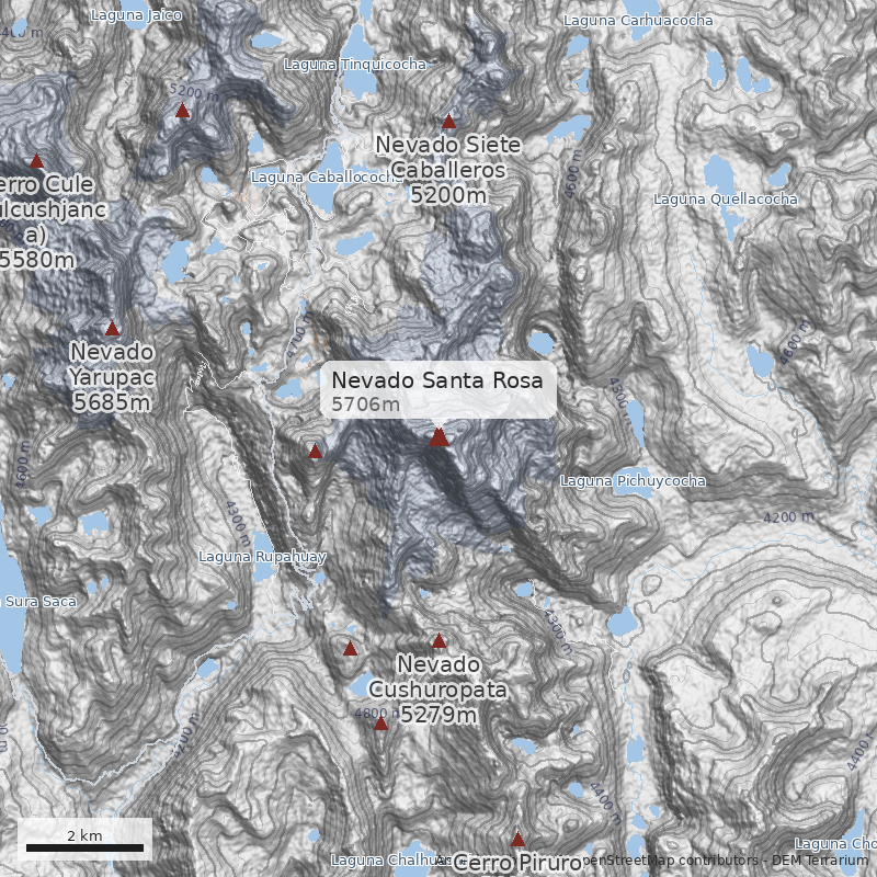 Mapa Nevado Santa Rosa