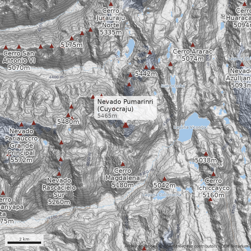 Mapa Nevado Pumarinri (Cuyocraju)