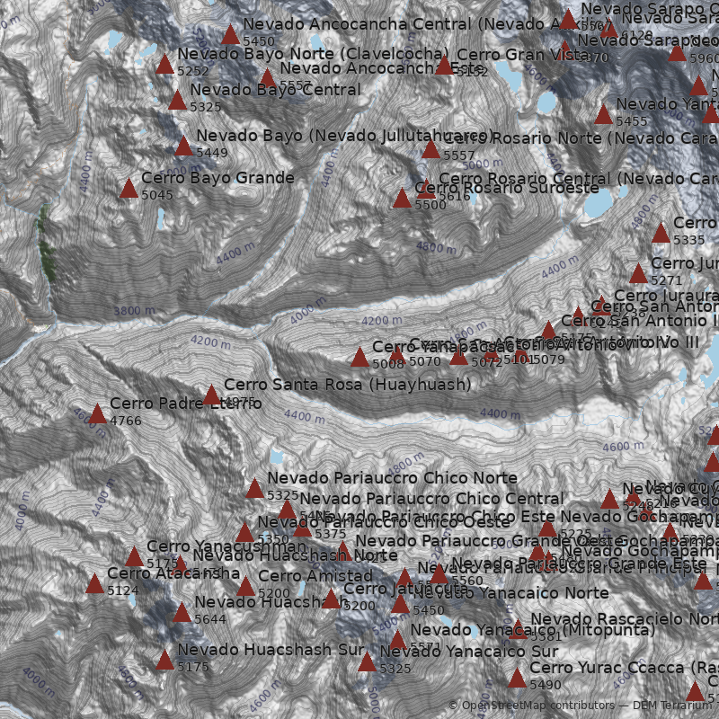 Mapa Cerro Yanapacsac